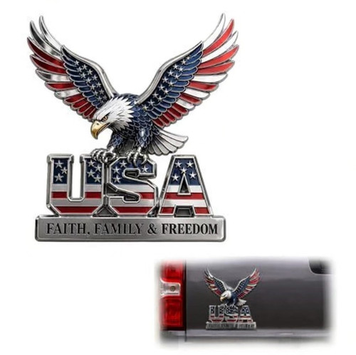 Metal car badge self - 3d,