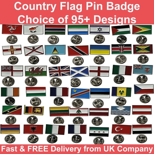 Country pin badge flag - flag, metal